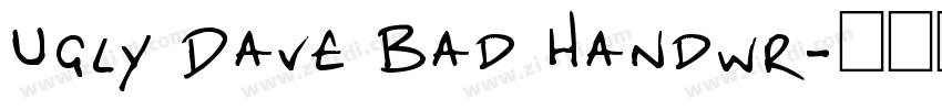 Ugly Dave Bad Handwr字体转换